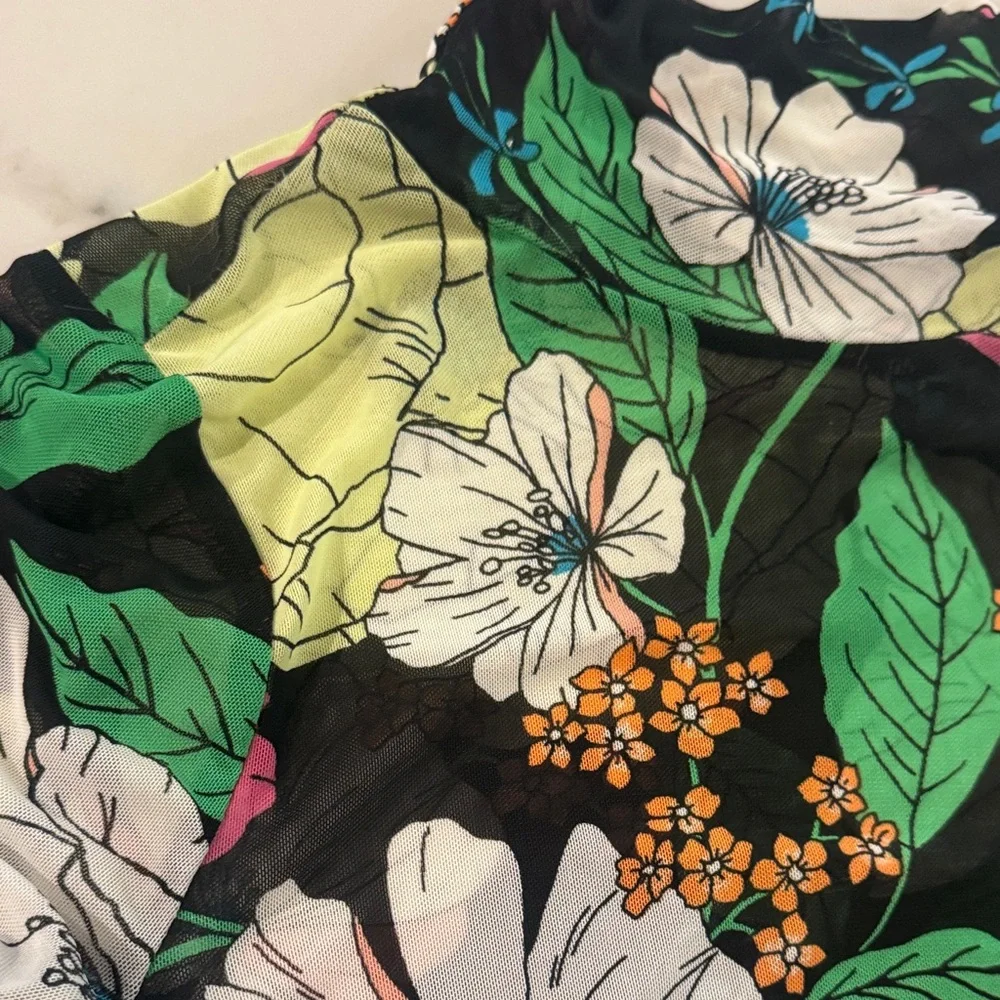 AFRM Multicolor Floral Mesh Top - Picture 4 of 4